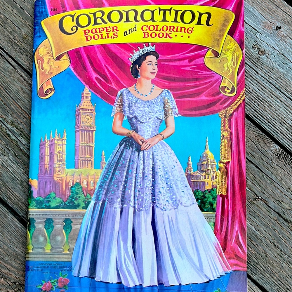 Vintage Coronation Paper Dolls & Coloring Book